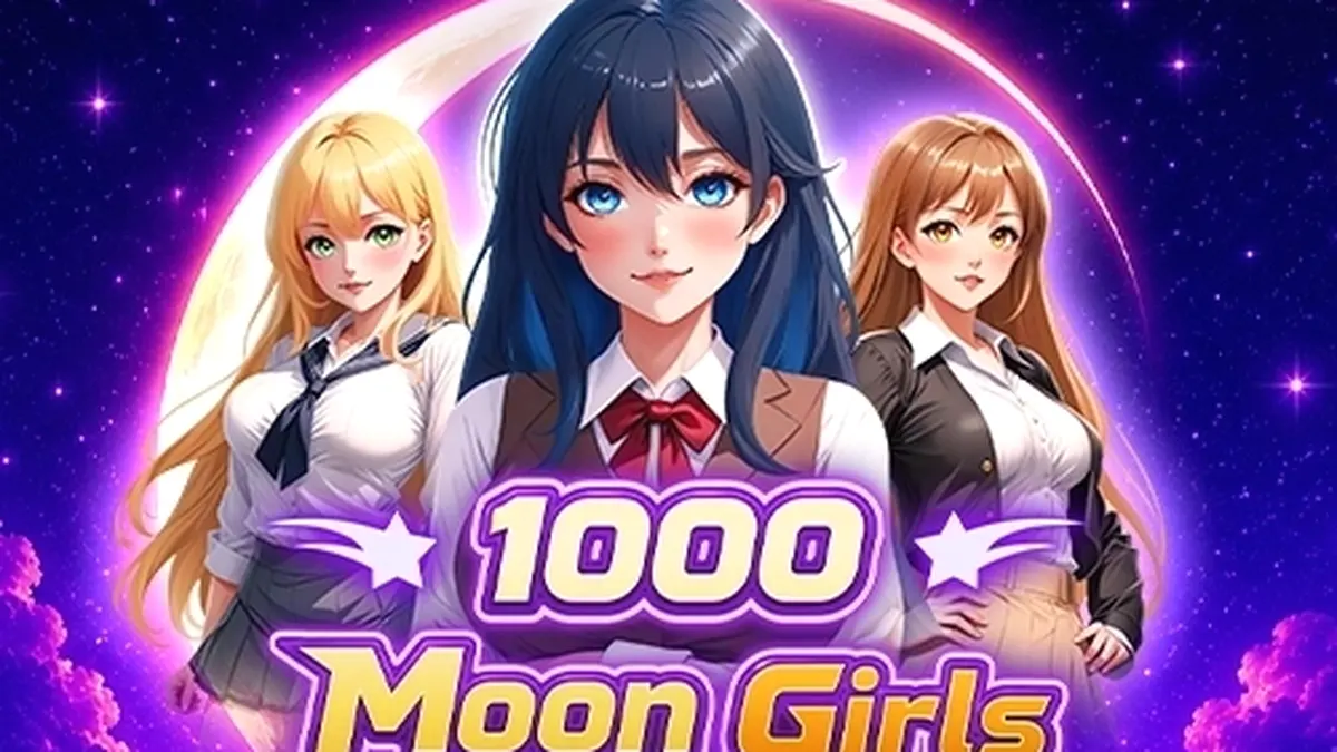 Ang makulay na interface ng 1000 Moon Girls slot na may 7 reels